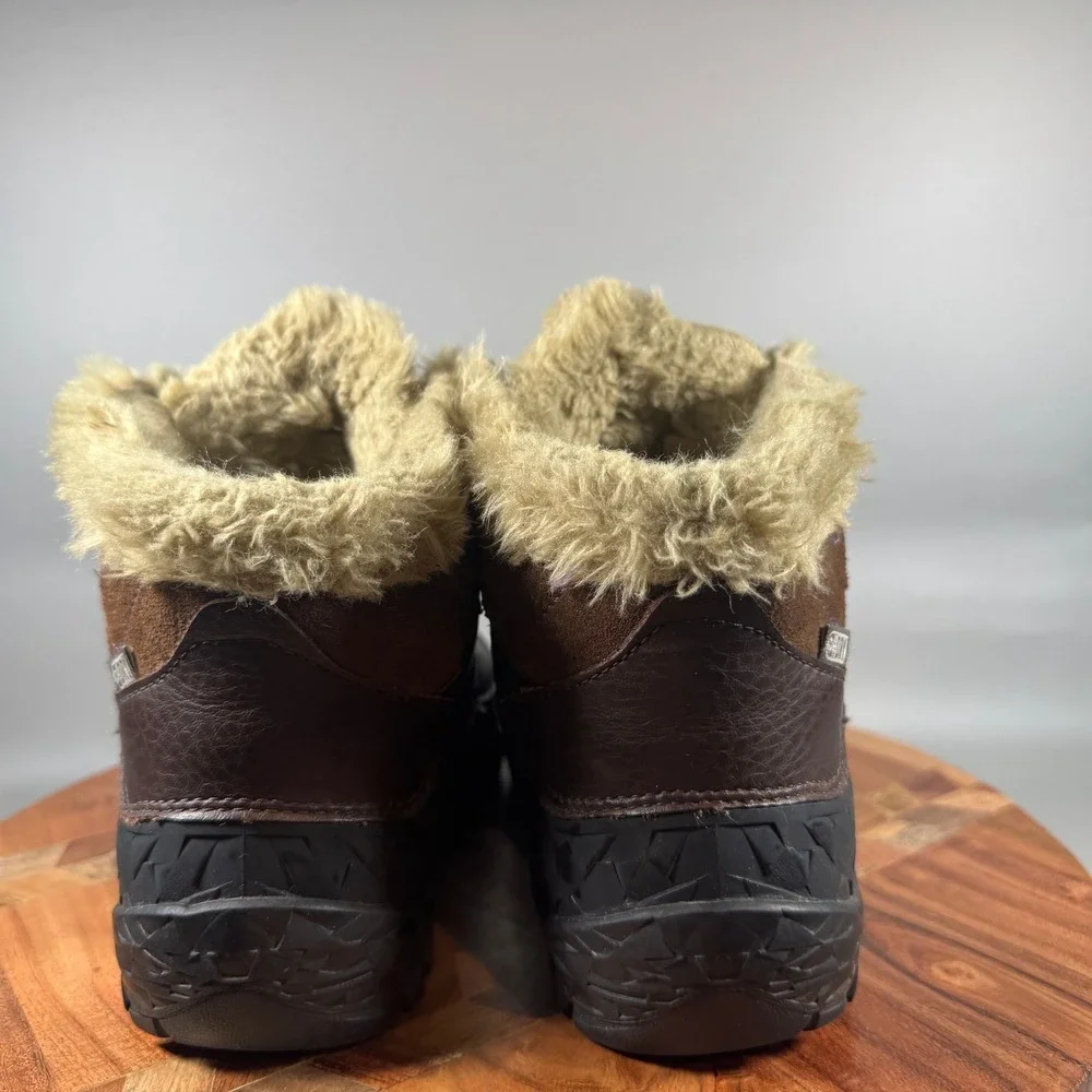 Merrell J32742 Womens Chocolate Brown Waterproof Faux Fur Winter Boots Size 6